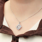 Marhabu S925 0.5ct moissanite geometric pendant necklace product image 2