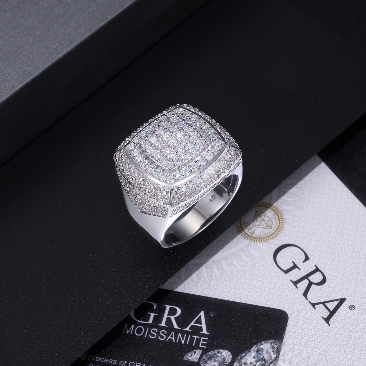 Imperial Men's Moissanite Sterling Silver Ring at Marhabu - supplier image 4