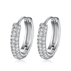 Marhabu S925 moissanite pavé huggie hoop earrings product image 1