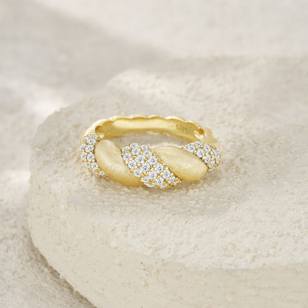 Minimalist Gold-Plated Sterling Silver Ring at Marhabu - supplier image 3