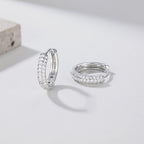 Marhabu S925 moissanite pavé huggie hoop earrings product image 3