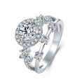 Star Halo 1ct Moissanite Bridal Ring Set at Marhabu - supplier image 1
