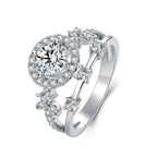 Star Halo 1ct Moissanite Bridal Ring Set at Marhabu - supplier image 1