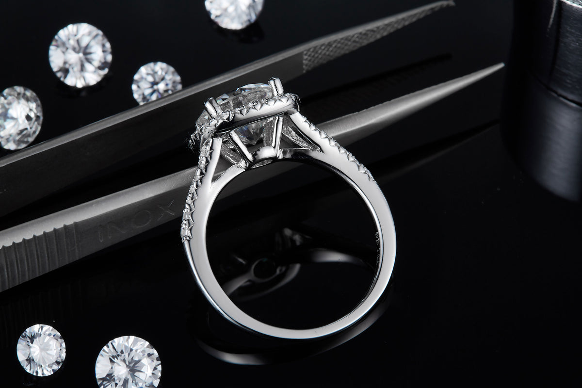 3ct Moissanite Sterling Silver Ring at Marhabu - supplier image 4