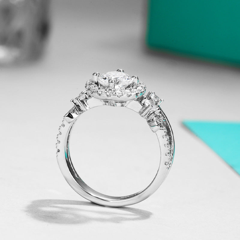 Star Halo 1ct Moissanite Bridal Ring Set at Marhabu - supplier image 3