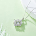 Marhabu S925 0.5ct moissanite geometric pendant necklace product image 4