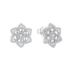 Celeste Floral moissanite stud earrings