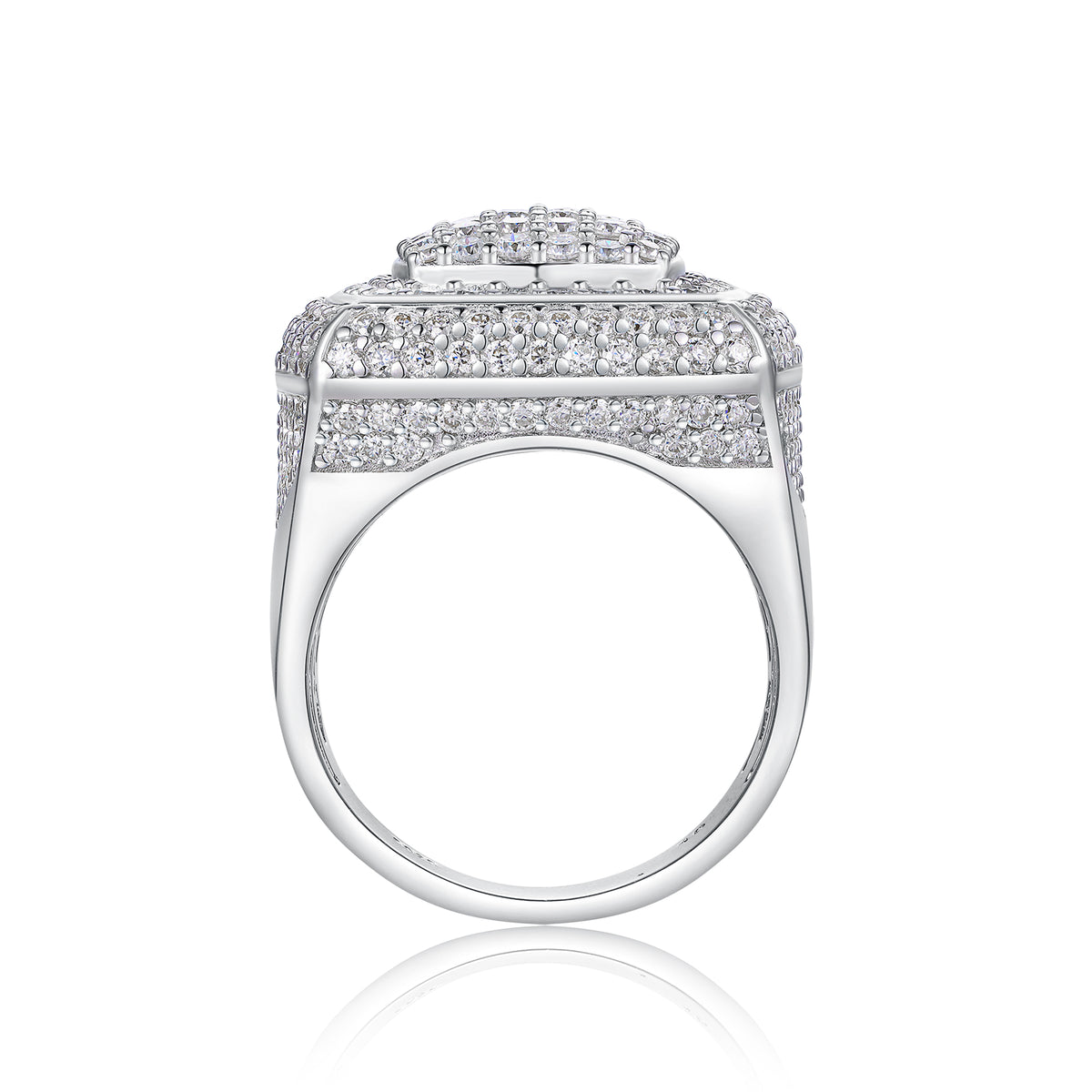 Imperial Men's Moissanite Sterling Silver Ring at Marhabu - supplier image 6