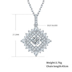 Marhabu S925 0.5ct moissanite geometric pendant necklace product image 3