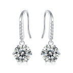 Moissanite Sterling Silver Drop Earrings at Marhabu - supplier image 1